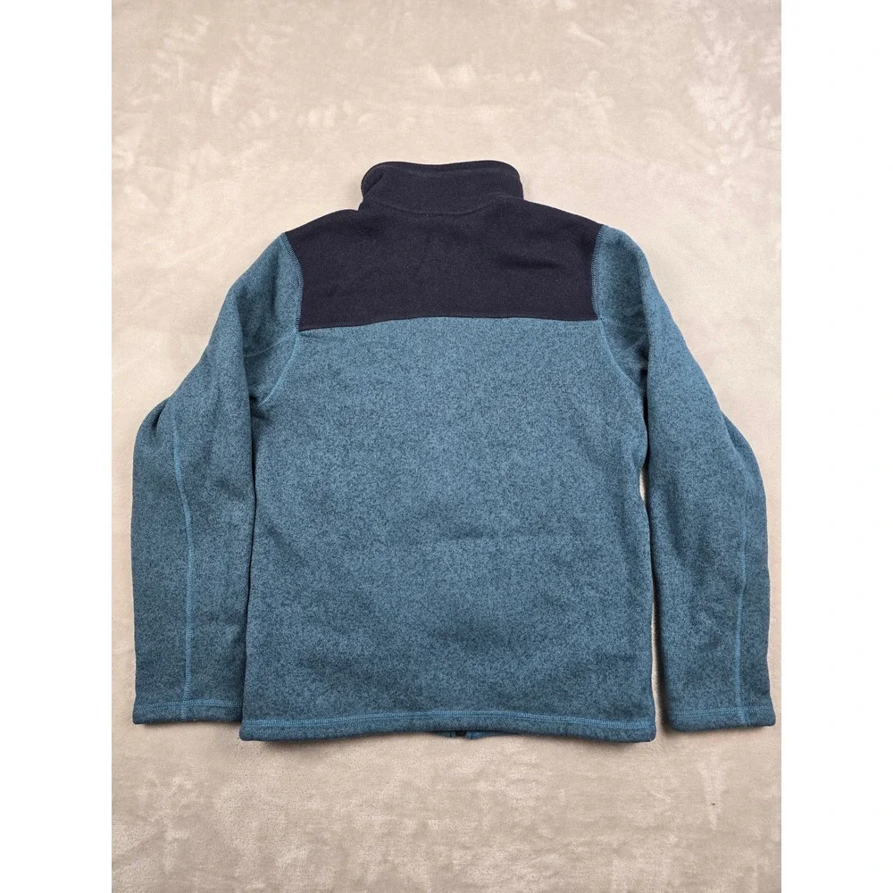 The North Face Full‎ Zip Fleece Jacket Mens Size M Fit S Blue Two Tone Outdoor